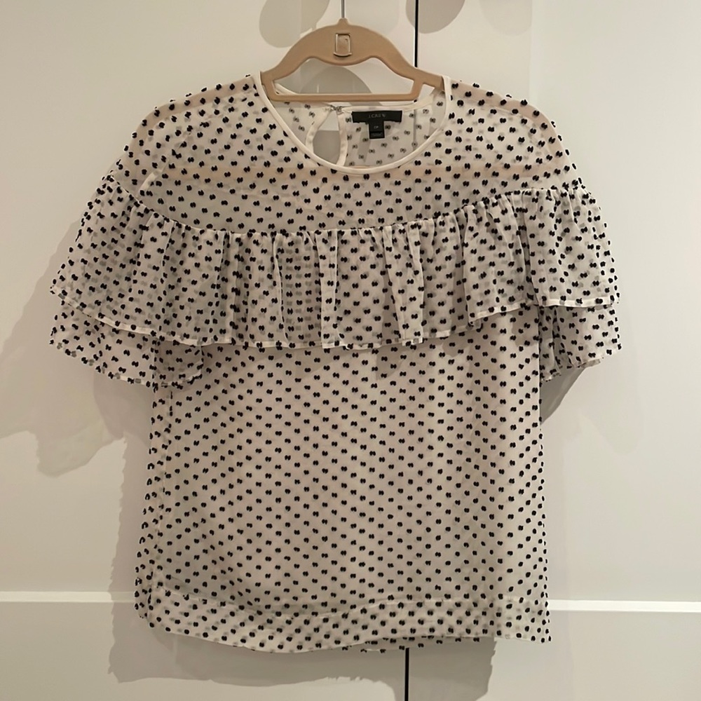 Jcrew ruffle blouse